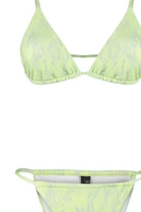 TRENDYOLMİLLA Snake Patterned tunnelled Triangle Covered brazilian Low Waist Bikini Set - Image 7