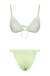 TRENDYOLMİLLA Snake Patterned tunnelled Triangle Covered brazilian Low Waist Bikini Set - Image 8