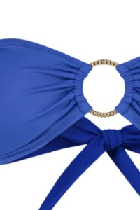 TRENDYOLMİLLA Saks Blue with accessories Strapless Covered Bikini Top - Image 9