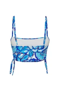 TRENDYOLMİLLA Floral Patterned tunnelled bralette Covered Bikini Top - Image 6