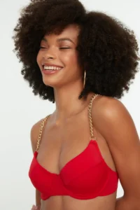 TRENDYOLMİLLA Rejection with accessories balconette Covered Bikini Top - Image 2