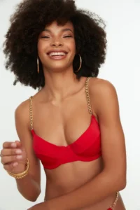 TRENDYOLMİLLA Rejection with accessories balconette Covered Bikini Top - Image 3