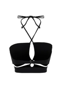 TRENDYOLMİLLA Black tunnelled Strapless Covered Bikini Top - Image 16