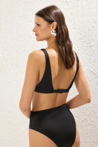 TRENDYOLMİLLA Black Barbell Collar Covered Bikini Top - Image 4