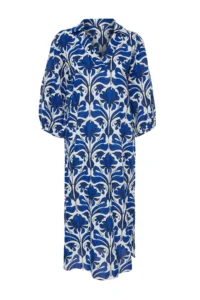 TRENDYOLMİLLA Ethnic Patterned Wide Pattern Weaving 100% Cotton Midi Beach Dress - Image 7