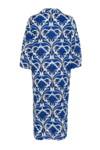 TRENDYOLMİLLA Ethnic Patterned Wide Pattern Weaving 100% Cotton Midi Beach Dress - Image 9