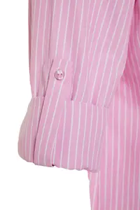 TRENDYOLMİLLA beachwear Pink Striped Weaving Maxi Shirt - Image 7