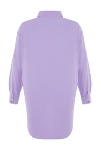 TRENDYOLMİLLA beachwear Lilac Weaving Maxi Shirt - Image 8
