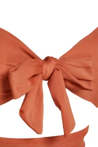 TRENDYOLMİLLA Brick Rejection Cut Out Detailed Strapless Covered Regular Swimsuit - Image 8