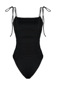 TRENDYOLMİLLA Black Drapeli Square Neck Covered brazilian Swimsuit - Image 8