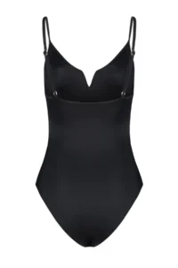 TRENDYOLMİLLA Black V-neck Regular Basic Swimsuit - Image 8