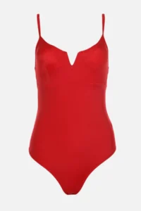 TRENDYOLMİLLA Rejection V-neck Regular Basic Swimsuit - Image 6