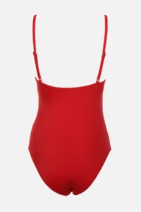 TRENDYOLMİLLA Rejection V-neck Regular Basic Swimsuit - Image 7