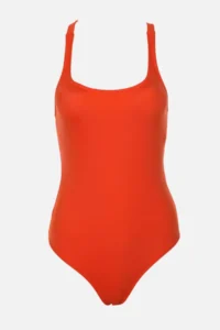 TRENDYOLMİLLA Pomegranate U-Neck Covered Regular Swimsuit - Image 6