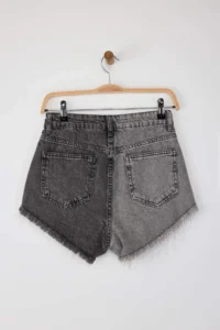 TRENDYOLMiLLA Color Bloklu denim Split Beach Mini High Waist Shorts & Bermuda - Image 7