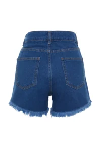 TRENDYOLMiLLA Mavi denim Mini Regular High Waist Beach Shorts - Image 10