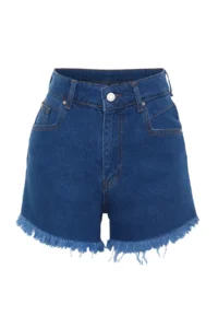 TRENDYOLMiLLA Mavi denim Mini Regular High Waist Beach Shorts - Image 8