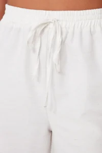 TRENDYOLMİLLA beachwear White Weaving Shirred Blouse-Pants Set - Image 5