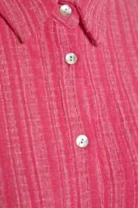 TRENDYOLMİLLA Fuchsia Weaving Beach Shirt Shorts Set - Image 8