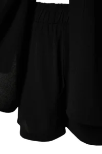 TRENDYOLMİLLA Black Weaving Beach Mini High Waist Kimono-Shorts Set - Image 8