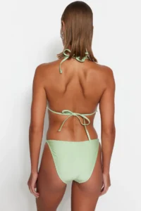 TRENDYOLMİLLA Green Cut Out/Pencereli High Leg Bikini Bottom - Image 6