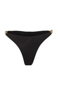 TRENDYOLMİLLA Black Zincir with accessories Normal Hem Bikini Bottom - Image 7
