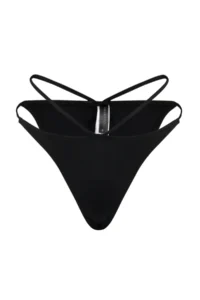TRENDYOLMİLLA Black Piped brazilian Regular Waist Bikini Bottom - Image 6