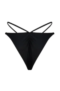 TRENDYOLMİLLA Black Piped brazilian Regular Waist Bikini Bottom - Image 8