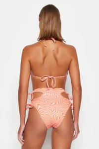TRENDYOLMİLLA Abstract Patterned Cut Out/Pencereli High Waist Normal Hem Bikini Bottom - Image 6