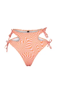 TRENDYOLMİLLA Abstract Patterned Cut Out/Pencereli High Waist Normal Hem Bikini Bottom - Image 7