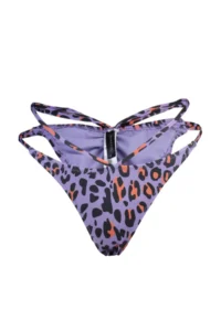 TRENDYOLMİLLA Leopard Patterned Piped High Leg brazilian Bikini Bottom - Image 6