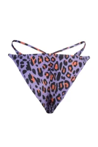 TRENDYOLMİLLA Leopard Patterned Piped High Leg brazilian Bikini Bottom - Image 8
