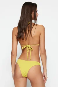 TRENDYOLMİLLA Oil Green with accessories Normal Hem Bikini Bottom - Image 6