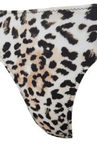 TRENDYOLMİLLA Leopard Patterned V Cut Regular Regular Waist Bikini Bottom - Image 6