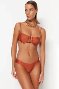 TRENDYOLMİLLA Brick Rejection with accessories Normal Hem Bikini Bottom - Image 2