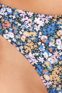 TRENDYOLMİLLA Floral Patterned Regular High Waist Bikini Bottom - Image 4