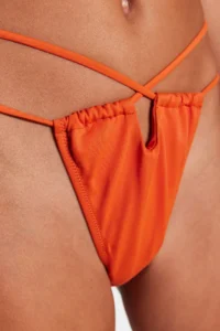 TRENDYOLMİLLA Cinnamon Piped High Leg Bikini Bottom - Image 5