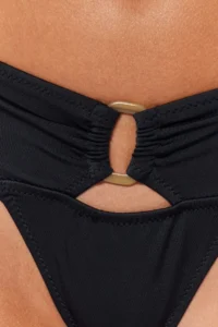 TRENDYOLMİLLA Black with accessories High Leg Bikini Bottom - Image 5