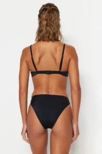 TRENDYOLMİLLA Black with accessories High Leg Bikini Bottom - Image 6