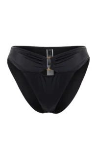 TRENDYOLMİLLA Black with accessories High Leg Bikini Bottom - Image 7