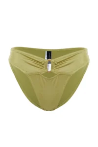 TRENDYOLMİLLA Green with accessories High Leg Bikini Bottom - Image 7
