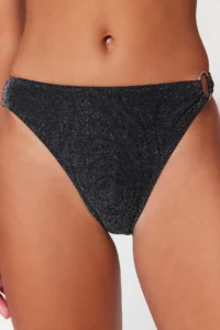 TRENDYOLMİLLA Black with accessories Regular Regular Waist Bikini Bottom - Image 4