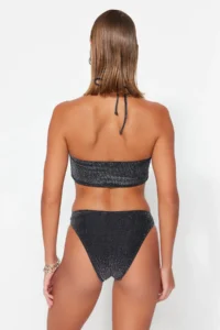 TRENDYOLMİLLA Black with accessories Regular Regular Waist Bikini Bottom - Image 6