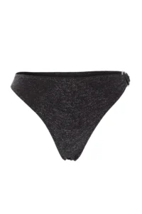 TRENDYOLMİLLA Black with accessories Regular Regular Waist Bikini Bottom - Image 7