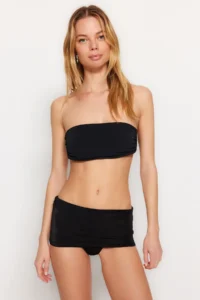 TRENDYOLMİLLA Black Alternative Use High Waist Normal Bikini Bottom
