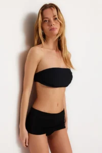TRENDYOLMİLLA Black Alternative Use High Waist Normal Bikini Bottom - Image 3