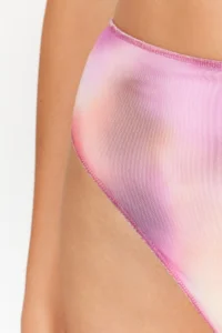 TRENDYOLMİLLA Gradient Patterned Mesh Detailed High Waist High Leg Bikini Bottom - Image 4