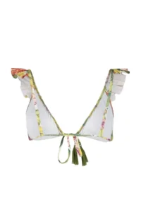 TRENDYOLMİLLA Tropical Patterned Frilly Triangle Covered Regular Low Waist Bikini Set - Image 6
