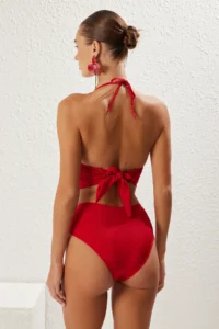 TRENDYOLMİLLA Rejection with accessories bralette Covered Regular High Waist Bikini Set - Image 5