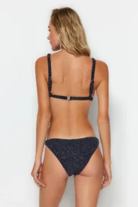 TRENDYOLMİLLA Navy Blue Triangle Covered Regular Regular Waist Bikini Set - Image 6